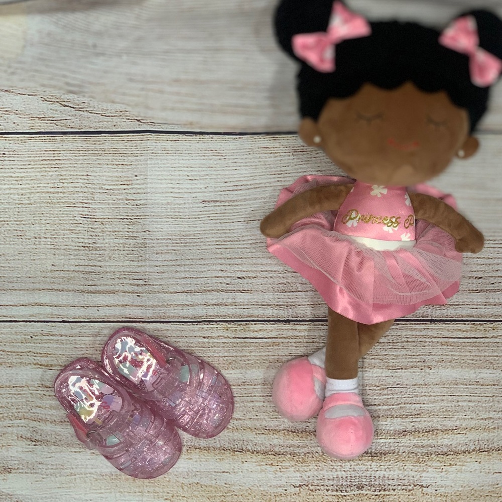 EUC Nautica Pink Sparkle Jelly Sandals Toddler Size 4